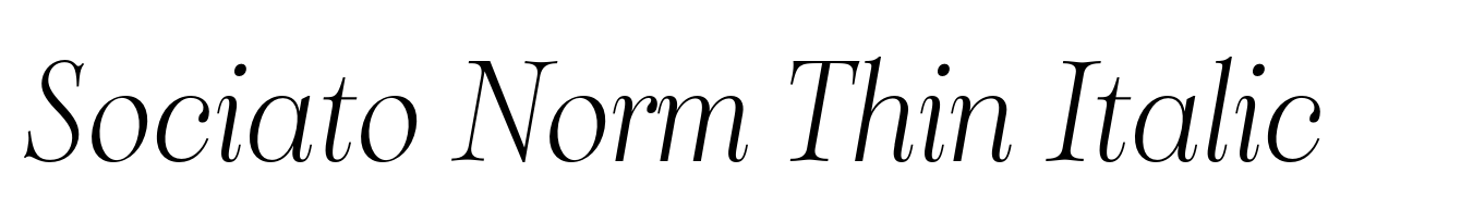 Sociato Norm Thin Italic