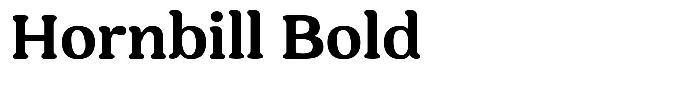 Hornbill Bold