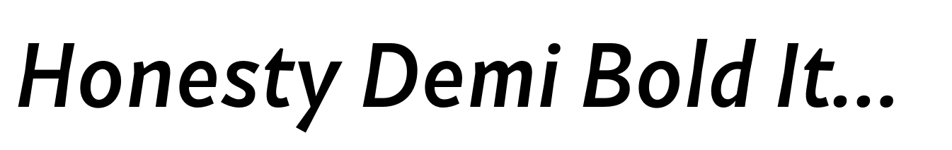 Honesty Demi Bold Italic