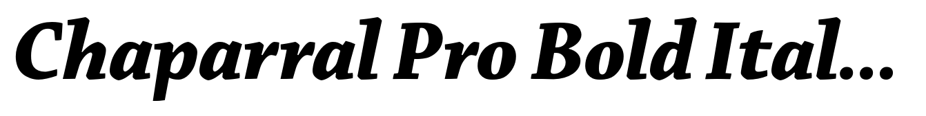 Chaparral Pro Bold Italic Display