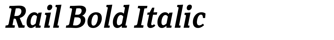 Rail Bold Italic