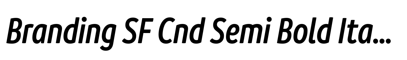 Branding SF Cnd Semi Bold Italic