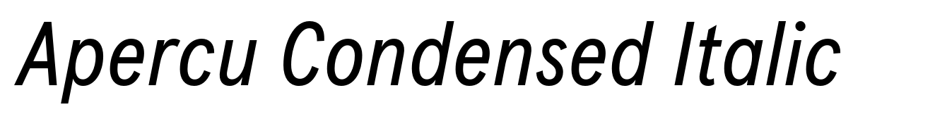 Apercu Condensed Italic