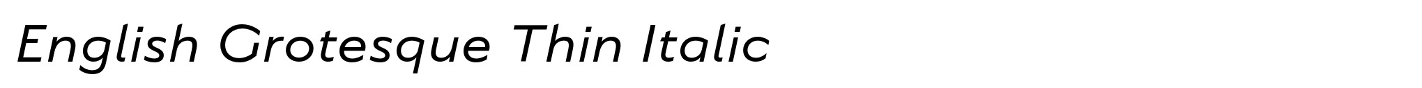 English Grotesque Thin Italic image