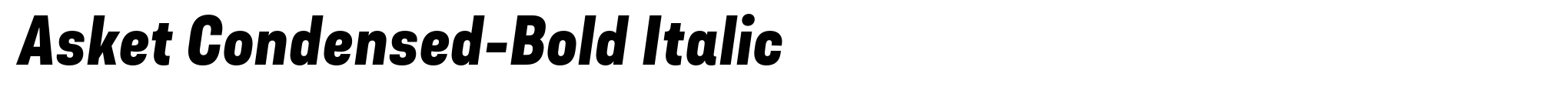 Asket Condensed-Bold Italic image