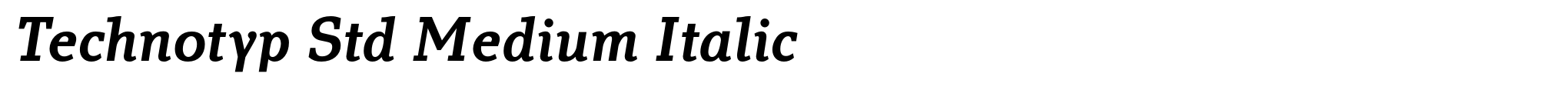 Technotyp Std Medium Italic image