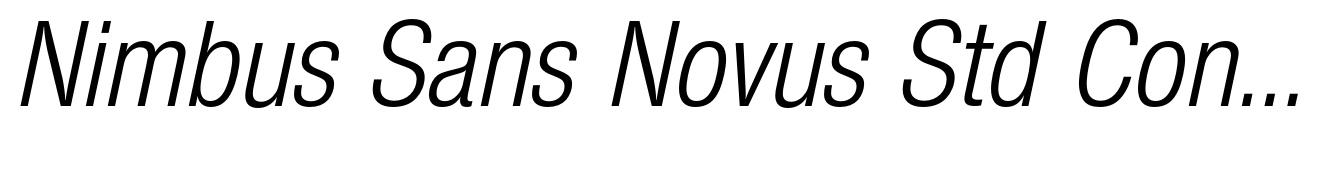 Nimbus Sans Novus Std Condensed Italic