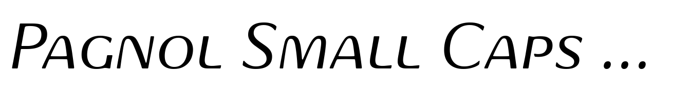 Pagnol Small Caps Regular Italic