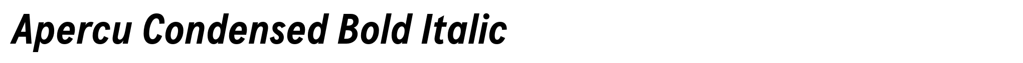 Apercu Condensed Bold Italic image