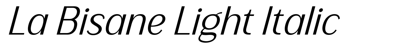 La Bisane Light Italic
