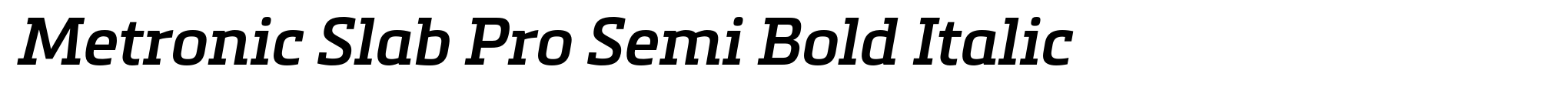 Metronic Slab Pro Semi Bold Italic image