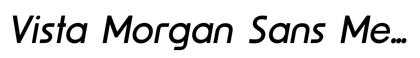 Vista Morgan Sans Medium Italic