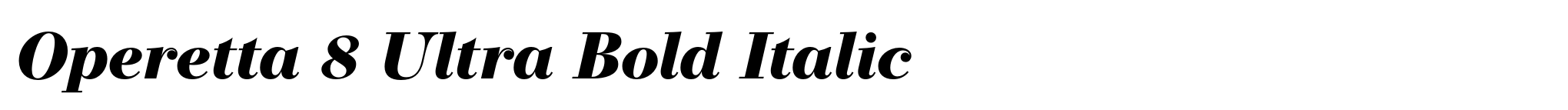 Operetta 8 Ultra Bold Italic image