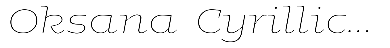 Oksana Cyrillic Alt Light Italic