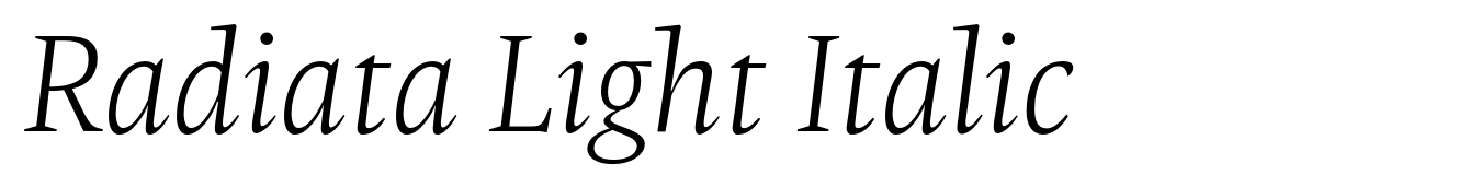 Radiata Light Italic