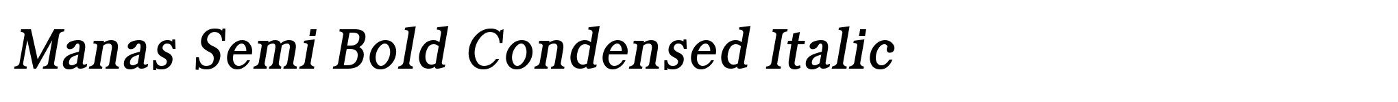 Manas Semi Bold Condensed Italic image