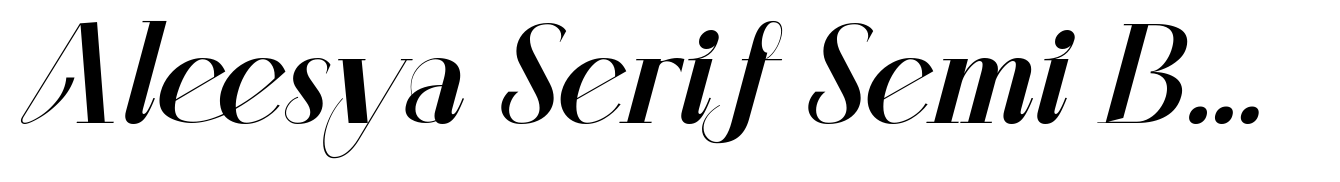 Aleesya Serif Semi Bold Italic