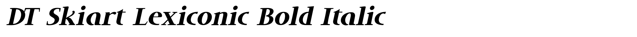 DT Skiart Lexiconic Bold Italic image