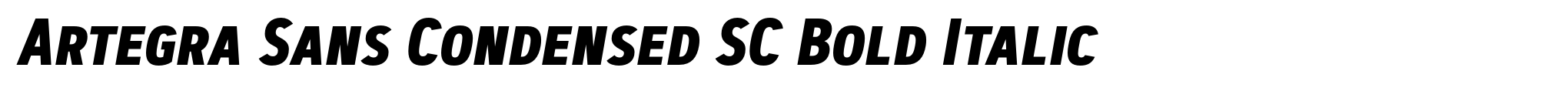 Artegra Sans Condensed SC Bold Italic image