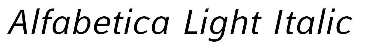 Alfabetica Light Italic