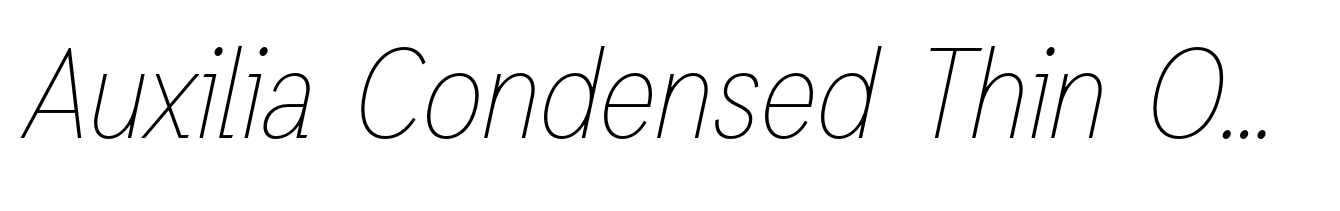 Auxilia Condensed Thin Oblique