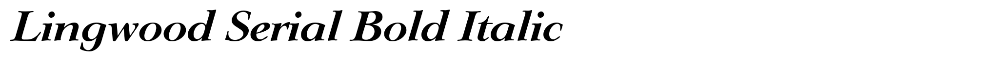 Lingwood Serial Bold Italic image