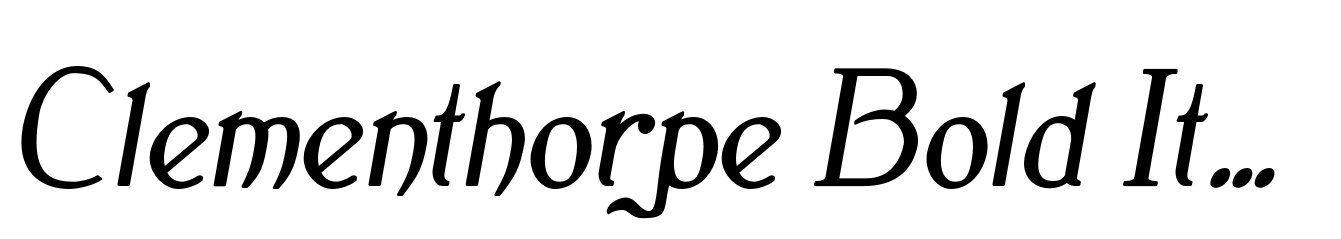 Clementhorpe Bold Italic