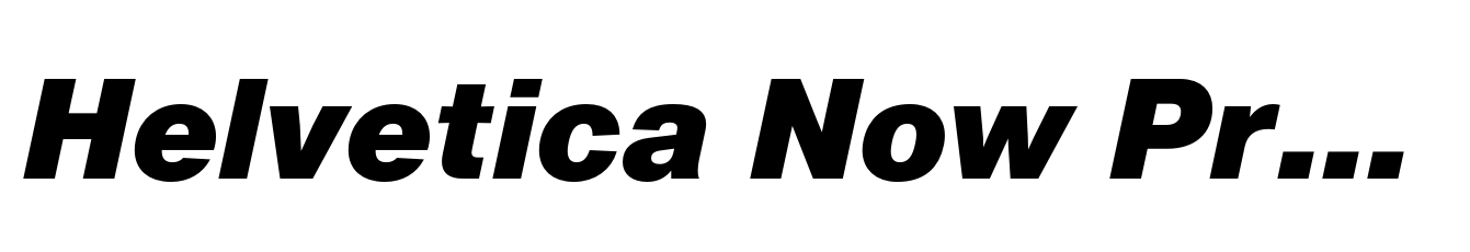 Helvetica Now Pro Text Black Italic