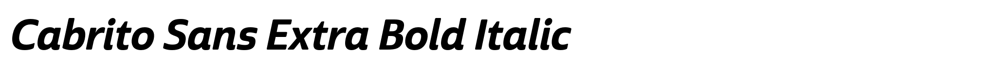 Cabrito Sans Extra Bold Italic image