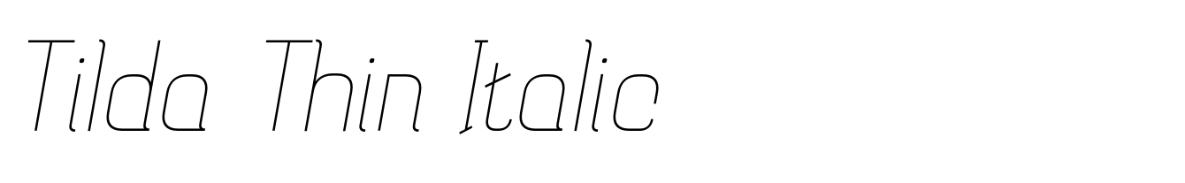Tilda Thin Italic