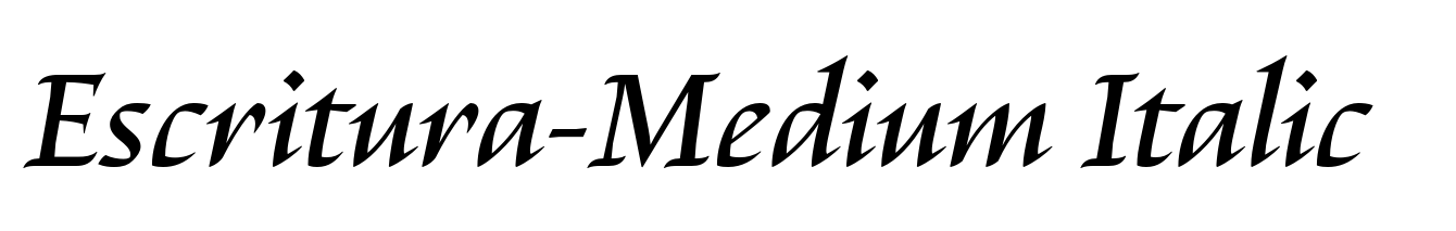 Escritura-Medium Italic
