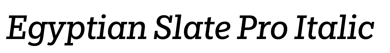 Egyptian Slate Pro Italic