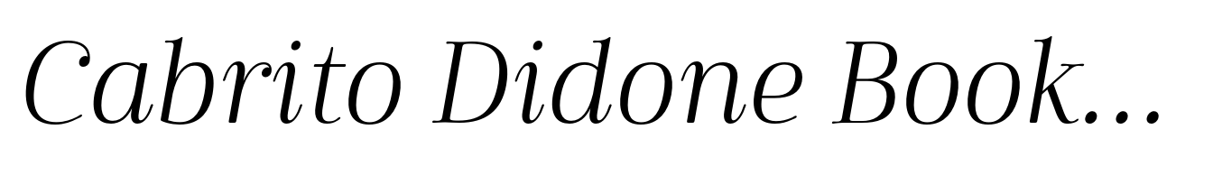 Cabrito Didone Book Italic