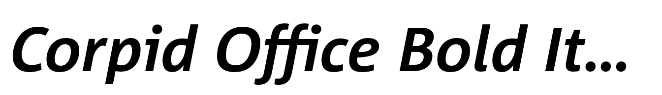 Corpid Office Bold Italic