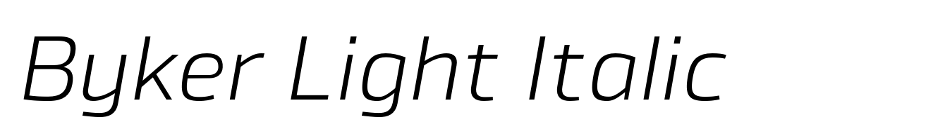 Byker Light Italic