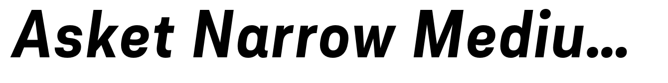 Asket Narrow Medium Italic
