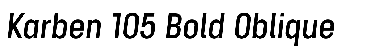 Karben 105 Bold Oblique
