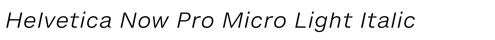 Helvetica Now Pro Micro Light Italic image
