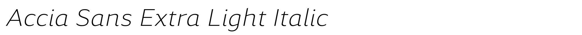 Accia Sans Extra Light Italic image