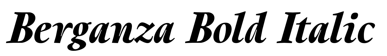 Berganza Bold Italic
