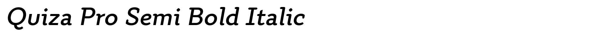 Quiza Pro Semi Bold Italic image