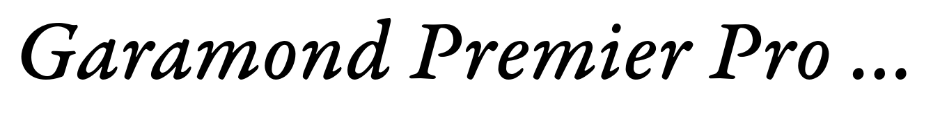 Garamond Premier Pro Medium Italic Caption