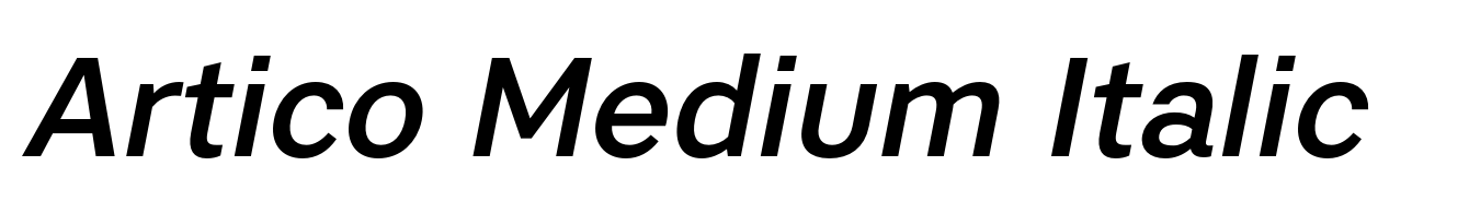Artico Medium Italic