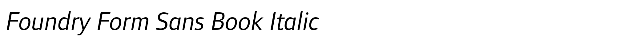 Foundry Form Sans Book Italic image