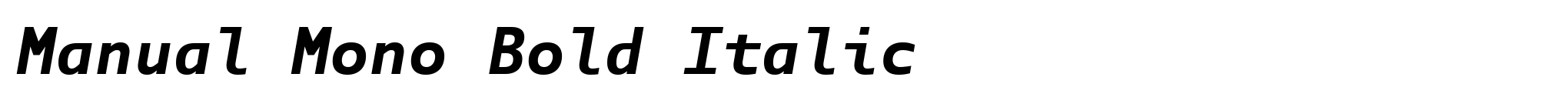 Manual Mono Bold Italic image