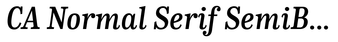 CA Normal Serif SemiBold Italic