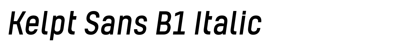 Kelpt Sans B1 Italic