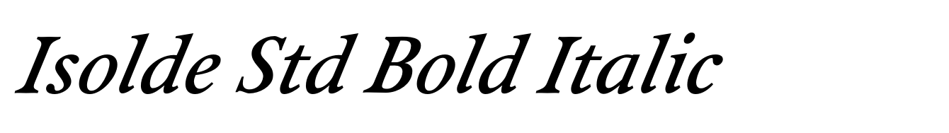 Isolde Std Bold Italic