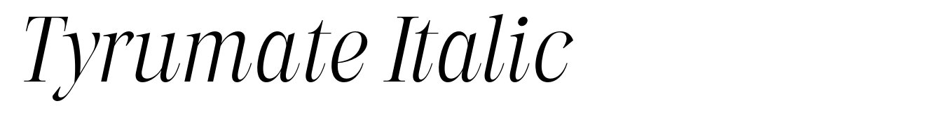 Tyrumate Italic