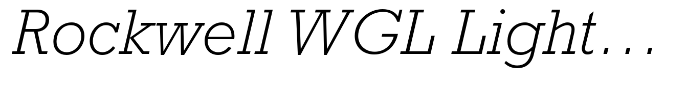 Rockwell WGL Light Italic